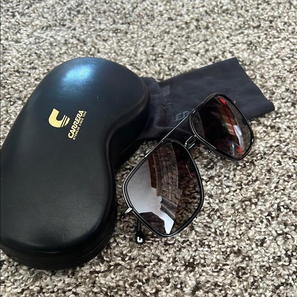 Carrera Accessories - NEW Carrera Black & Gunmetal Aviator Sunglasses with Hard Case